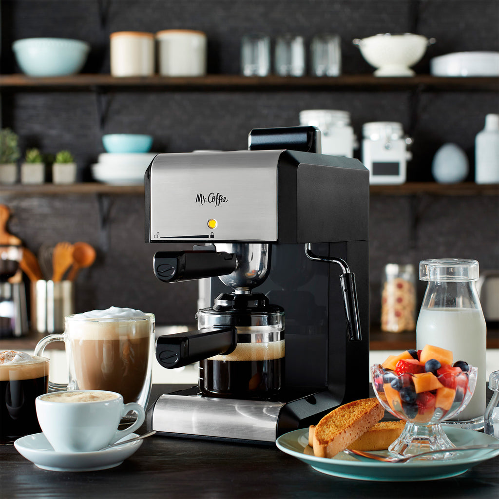 Caf Steam Automatic Espresso and Cappuccino Machine, 20 oz, Silver