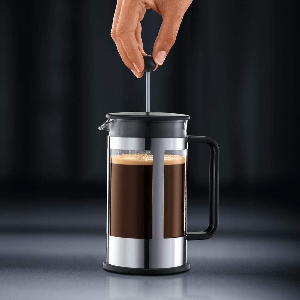 Kenya 8 Cup French Press Chrome Coffee Maker