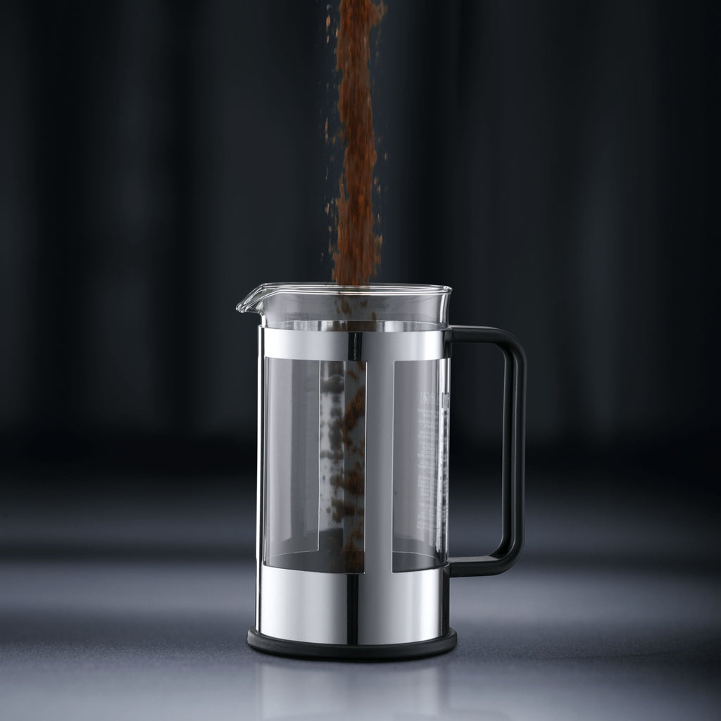 Kenya 8 Cup French Press Chrome Coffee Maker