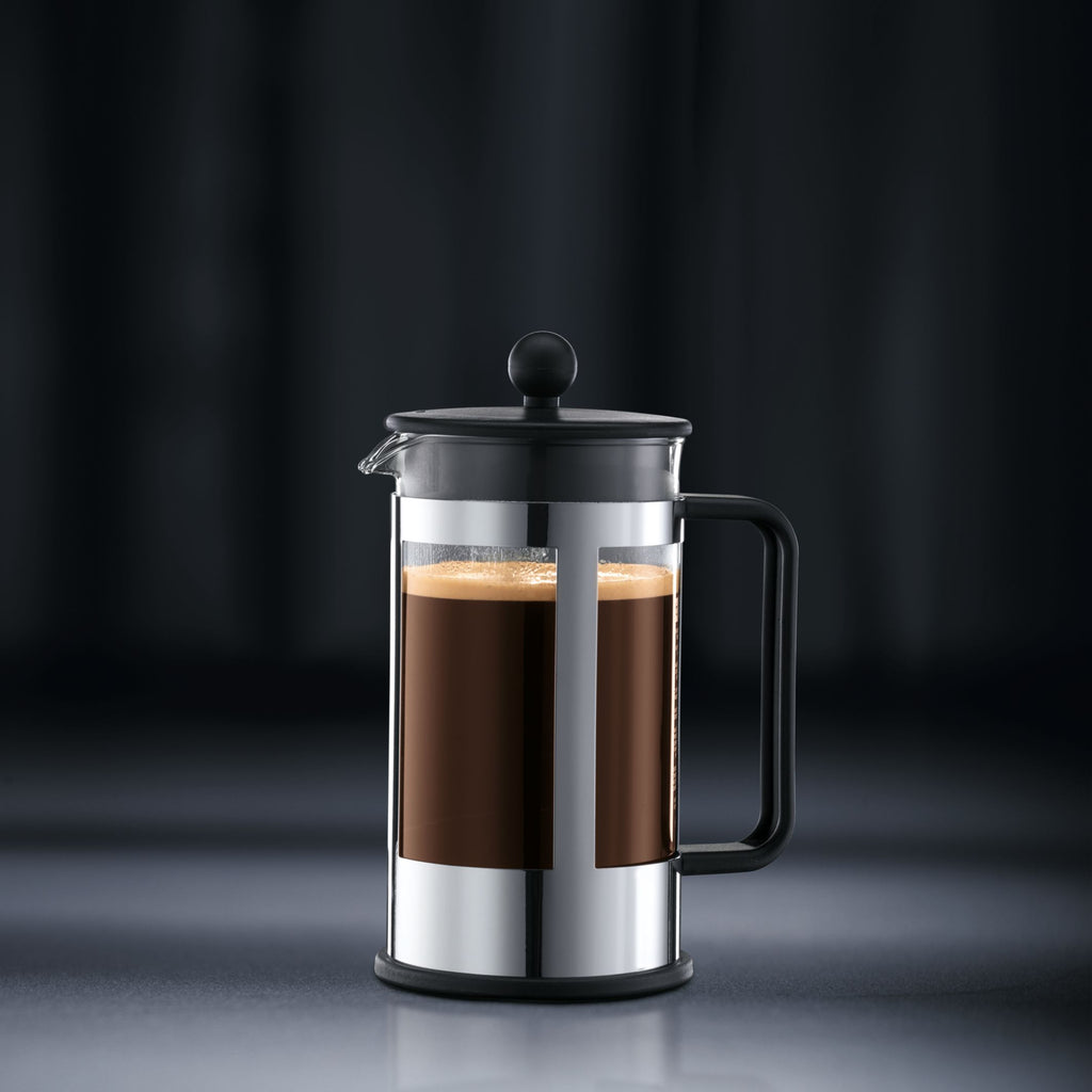 Kenya 8 Cup French Press Chrome Coffee Maker