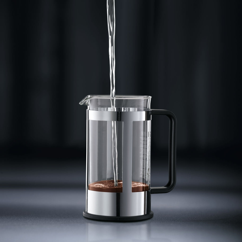 Kenya 8 Cup French Press Chrome Coffee Maker