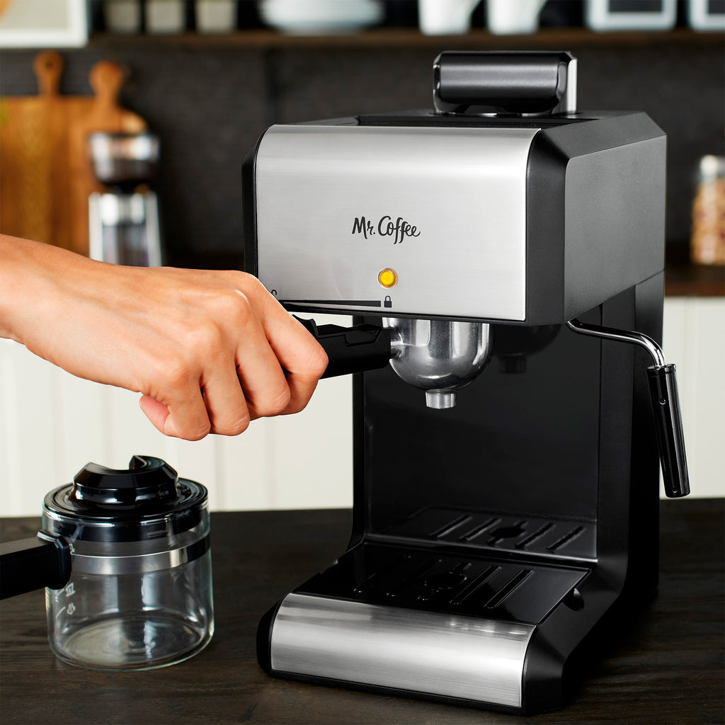 Caf Steam Automatic Espresso and Cappuccino Machine, 20 oz, Silver