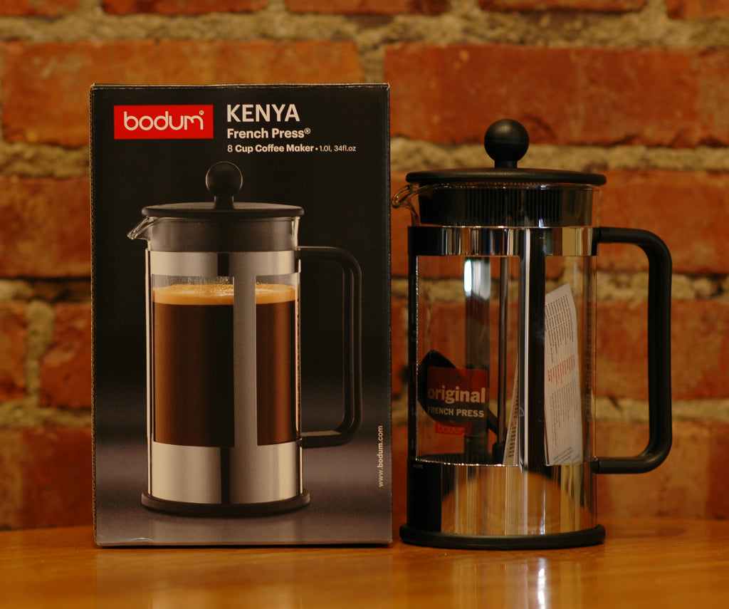 Kenya 8 Cup French Press Chrome Coffee Maker