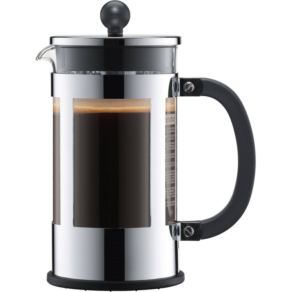 Kenya 8 Cup French Press Chrome Coffee Maker