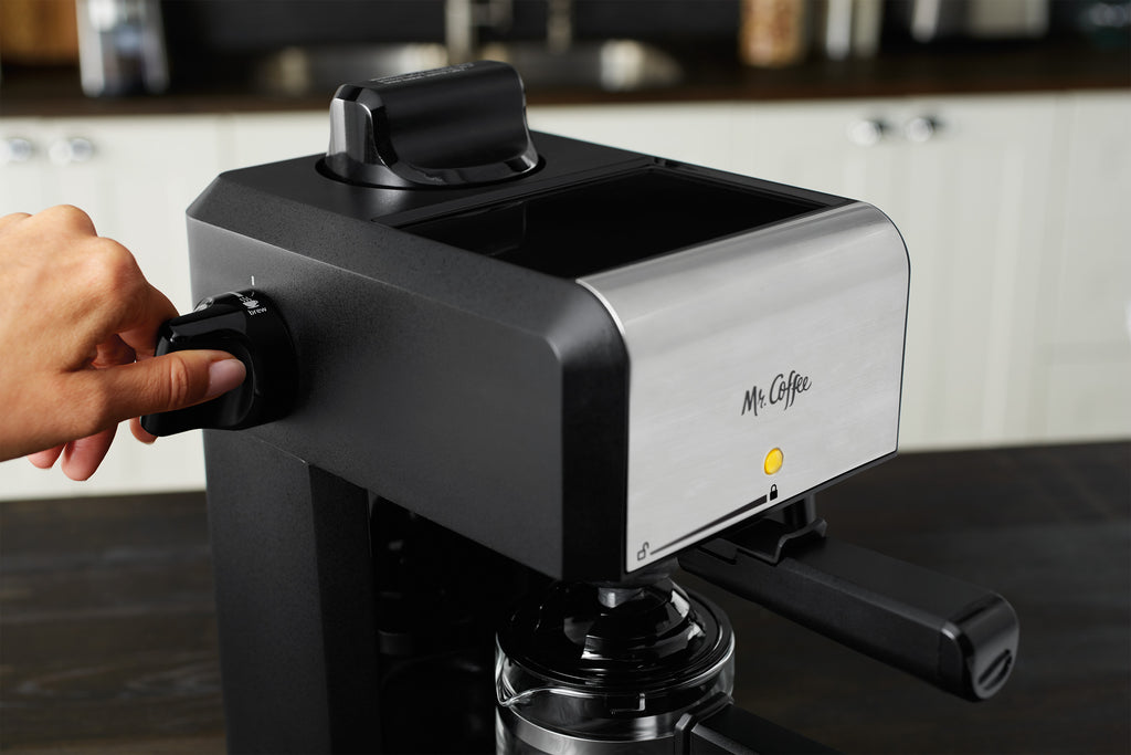Caf Steam Automatic Espresso and Cappuccino Machine, 20 oz, Silver